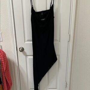 Elegant Black Asymmetrical Dress